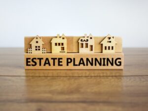 wooden blocks with words estate planning